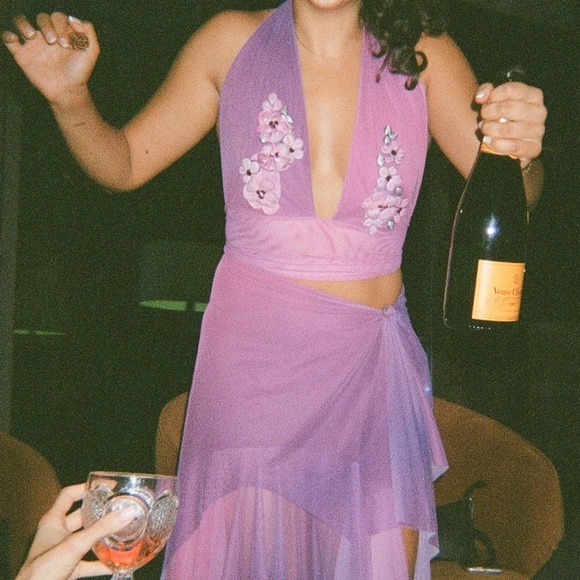 EMA SAVAHL vintage 2 piece halter set and skirt - Picture 4 of 5